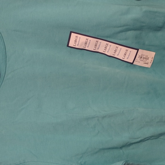 Croft & Barrow Large Maui Blue Mockneck Long sleeve Shirt - Picture 3 of 4